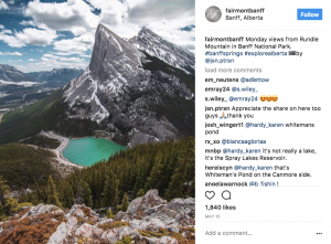 @fairmontbanff - multiple instagram of fairmont