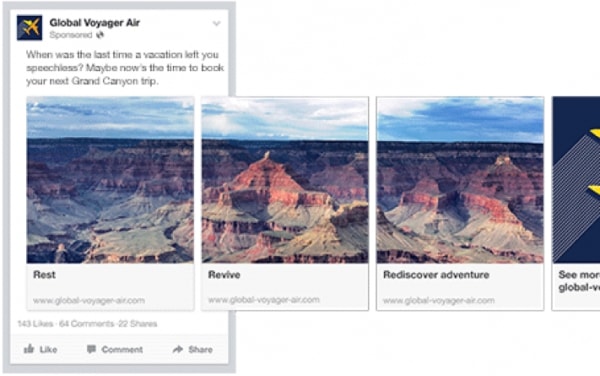 How to make panorama posts with Facebook Ads Carousel