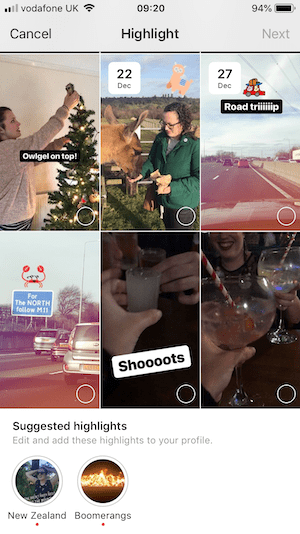 Instagram Stories and Highlights