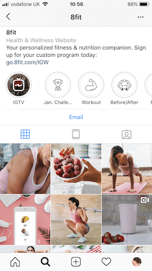 8Fit Instagram Feed | Jumper Media