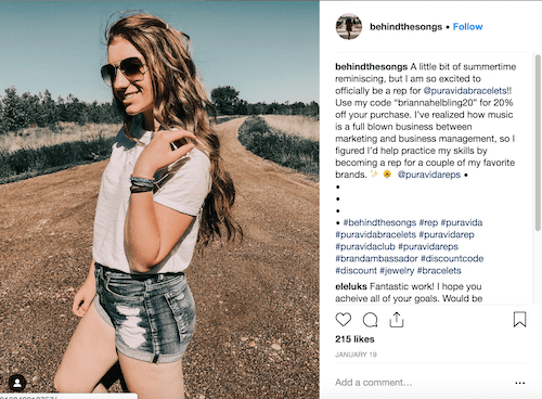 PuraVida Bracelets Influencer Marketing Instagram