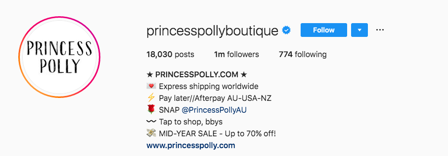 How Princess Polly Took Over Instagram Fashion