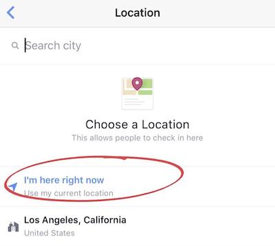 Pick a Physical Location on Instagram and Facebook