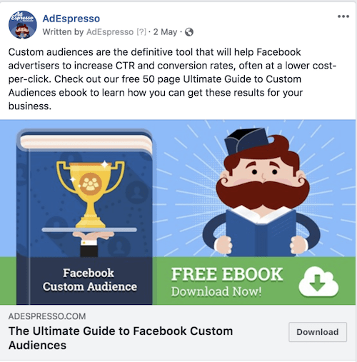 Download CTA Facebook Ads Option