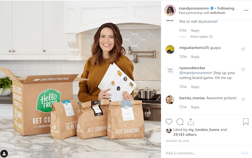 hello-fresh-mandy-moore-instagram-marketing-campaign