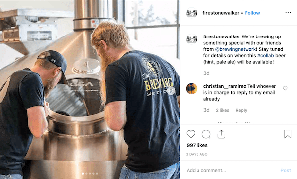 firestone walker brewery behind the scenes instagram post