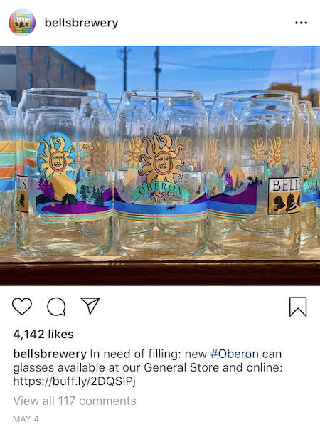 bells brewery product marketing instagram post