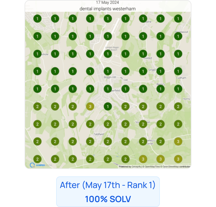 Reached #1 on Google Maps